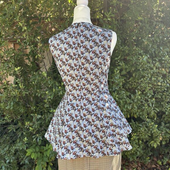 Marni Italy Tunic Top V Neck Sleeveless Floral Print Blouse Size 38 - Picture 12 of 12